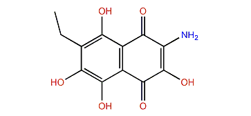 2-Amino-7-ethyl-3,5,6,8-tetrahydroxy-1,4-naphthoquinone